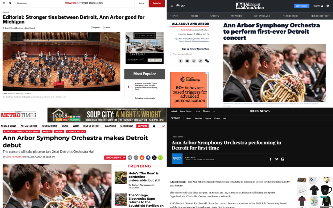 Major media coverage ahead of the A2SO’s Detroit debut